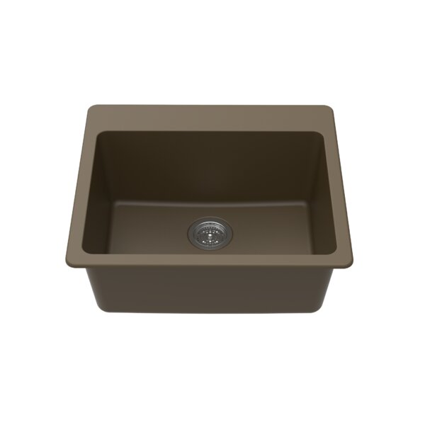 25'' L Single Bowl Granite Kitchen Sink 